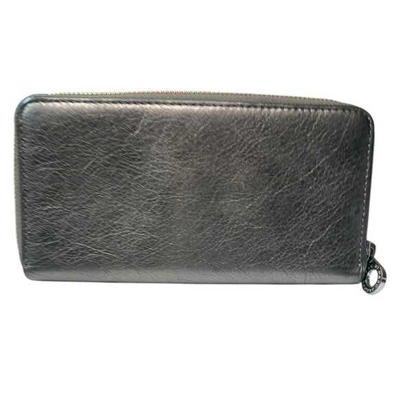 Marc By Marc Jacobs Pewter Continental Classic Q Zip Around Leather Wallet - Picture 2 of 13